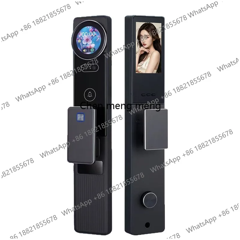 AI face door lock automatic remote control high definition double large screen anti-theft password door lock