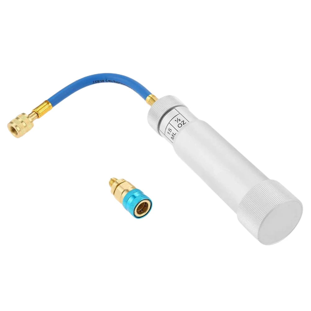 

Air Condition Coolant Filling Tube 1/4 Inch Sae A/C Dye Injector R134A Liquid Fuel Injector 2Oz for Vehicle Home Air Conditioner
