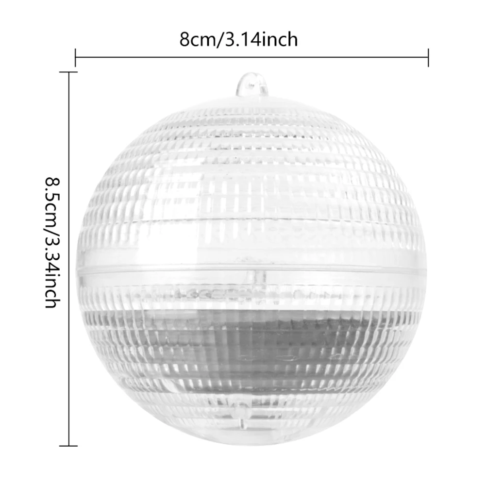 Solar Water Floating Light, LED Globe Night Lamp, 7 Colors Changing, IP65 Waterproof, 100mAh