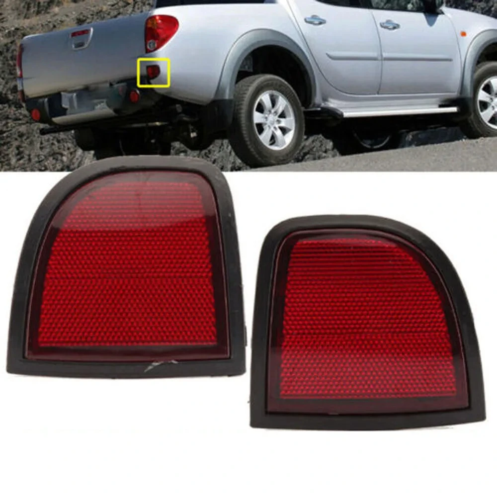 

​Rear Bumper Reflector Light No Bulb For Mitsubishi L200 Turn Signal Reversing Warning Lamp Brake Stop Car Accessories