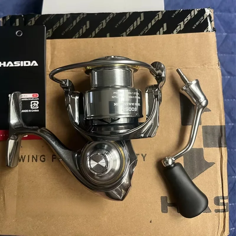 New HASIDA X6 Spinning Fishing Reel Metal Long Cast Slant Mouth Shallow Spool For Lure Rock Sea Fishing Micro Bait Angler Tackle