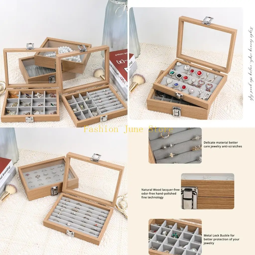 

N5KA Стильное решение для хранения ювелирных изделий с коробкой для хранения сережек с несколькими отделениями