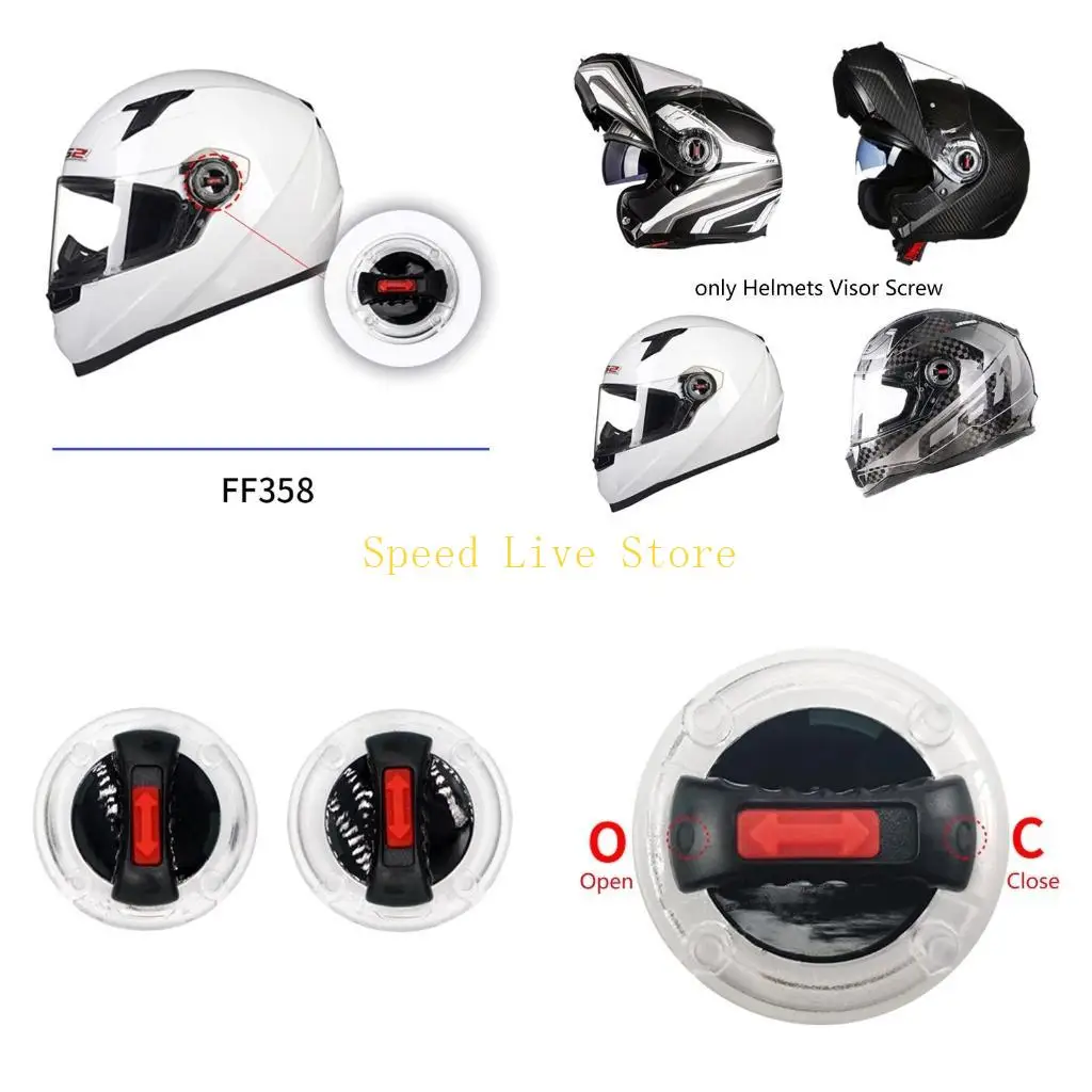 

547C Motorcycle Helmet Lens Visor Shield Base Plate Rotate Switch for FF370/358/386