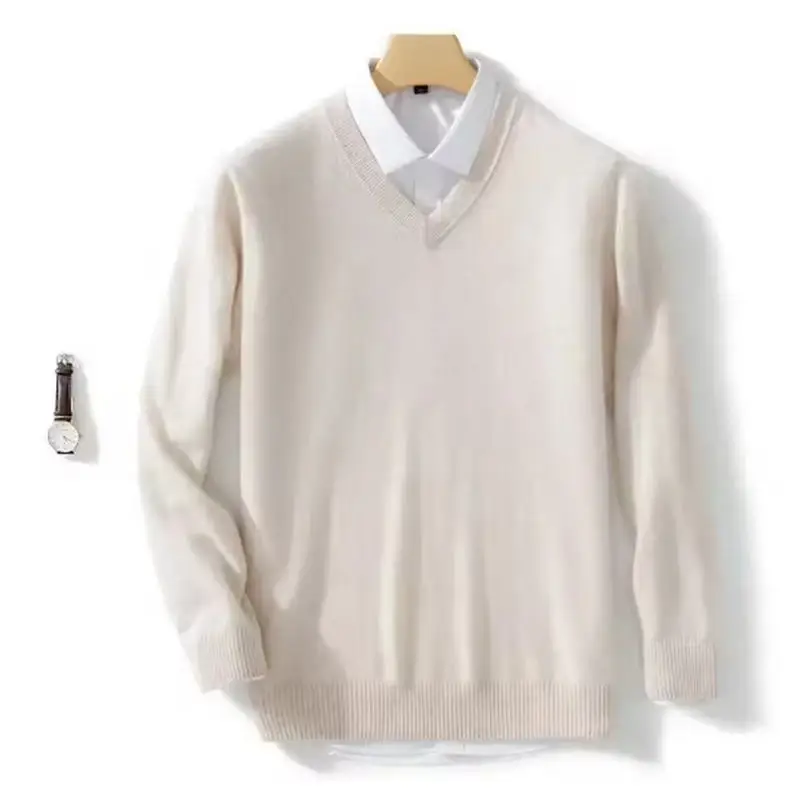 Beige v-neck