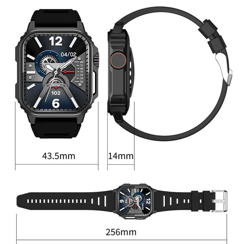 New Military Outdoor Smart Watch Men Women AMOLED Screen Compass Siri Voice NFC GPS Sports Track Bluetooth Call Smartwatch 2023