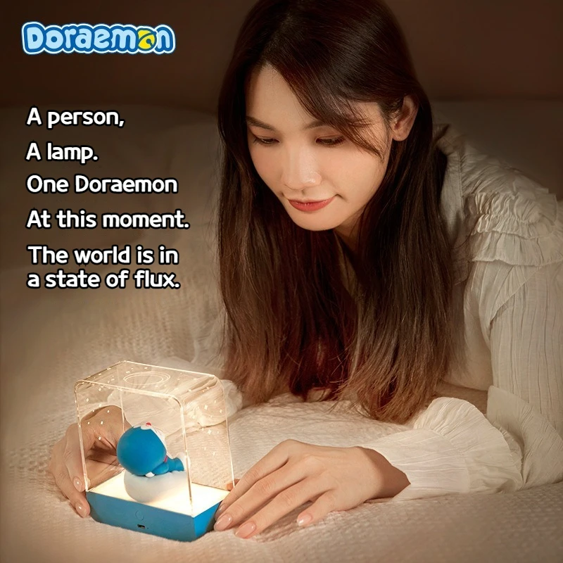 Romantic Doraemon Starry Sky Photo Frame Night Light USB Rechargeable Festival Gift for Children Bedroom and Girls Room