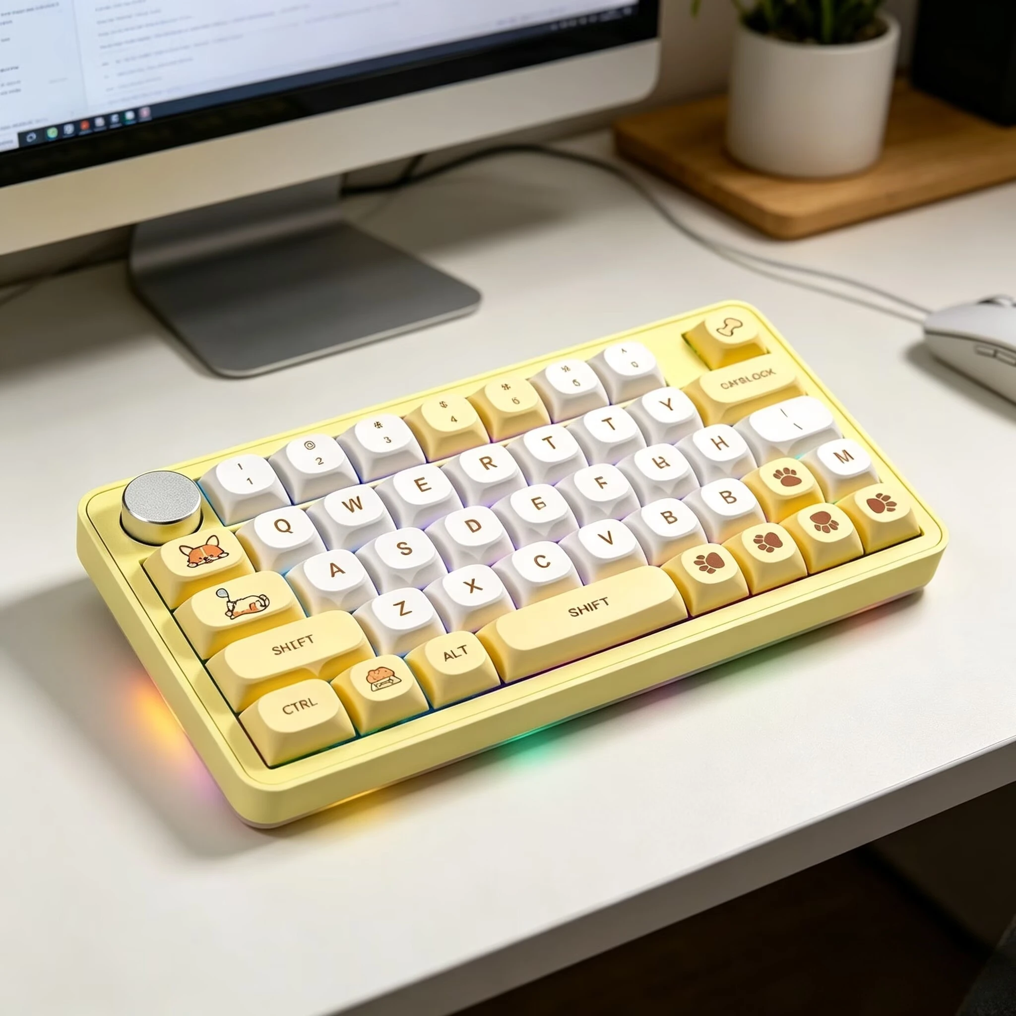 CM40 Mechanical Keyboard Bluetooth Tri-mode Customize Hot Swap RGB One-handed Keyboard Macro Programming Support VIAL Keyboard