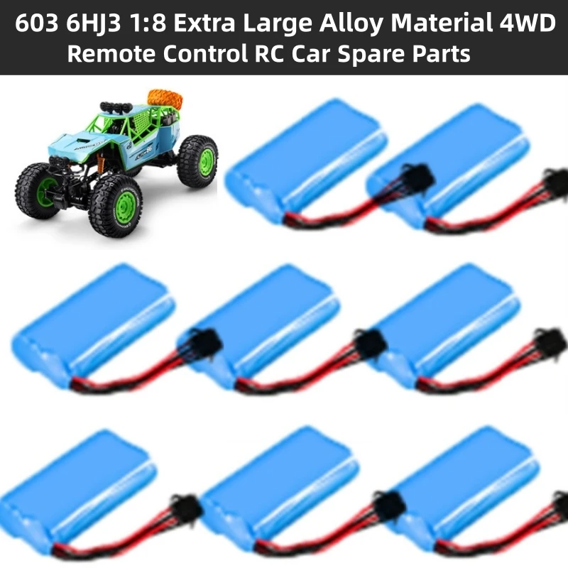 603 6HJ3 1:8 Extra Large Alloy Material 4WD High Speed Remote Control RC Car Spare Parts 7.4V 1200Mah Battery