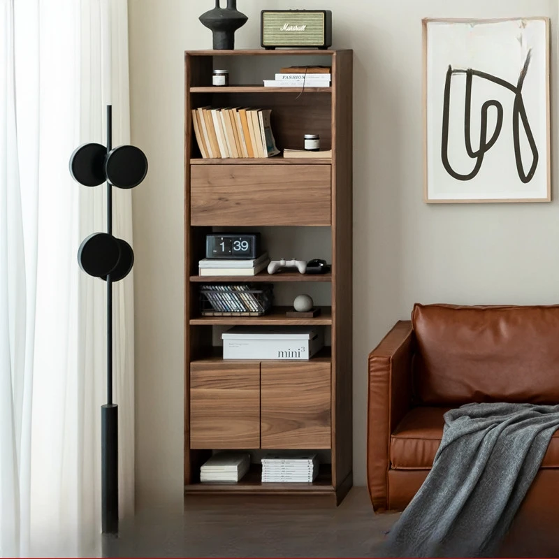 North American black walnut solid wood bookshelf.