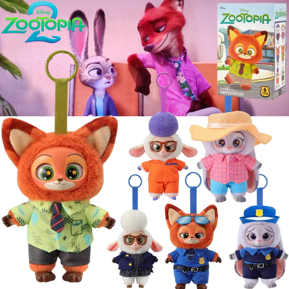 

Disney Zootopia слепая коробка Ник Джуди виниловая кукла с лицом модные игрушки коробка-сюрприз милые куклы рюкзак подвески детский подарок на день рождения