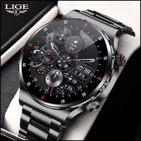 LIGE NFC Men Smart Watch Multiple APP Reminders Bluetooth Call Sport Fitness Watch Health Smartwatch Compatible with IOS Andrio