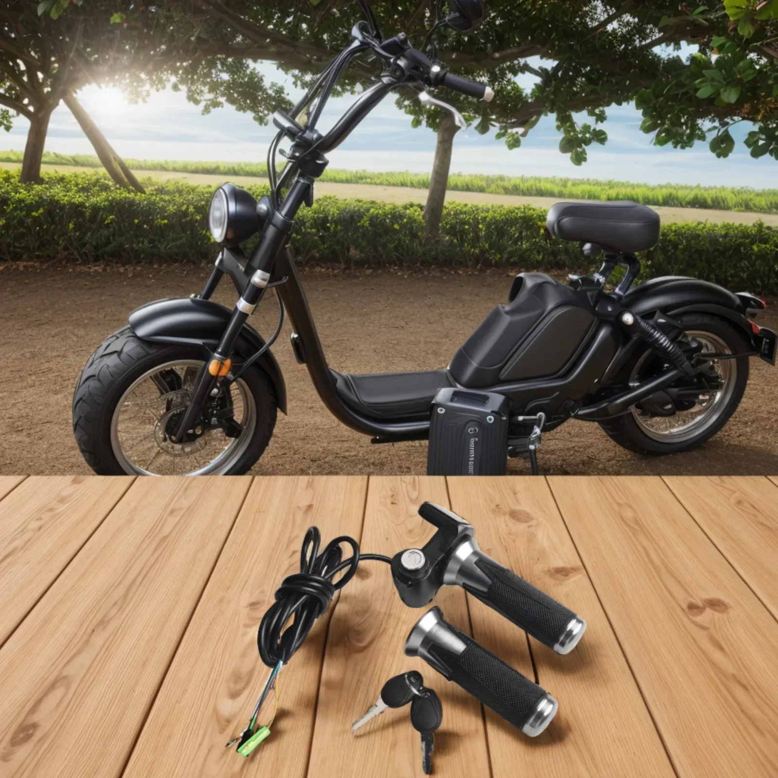 Digital Lcd Handle LED Display Scooter Throttle Battery Voltage Status Current Speed Status Drop-resistant For Electric Bike