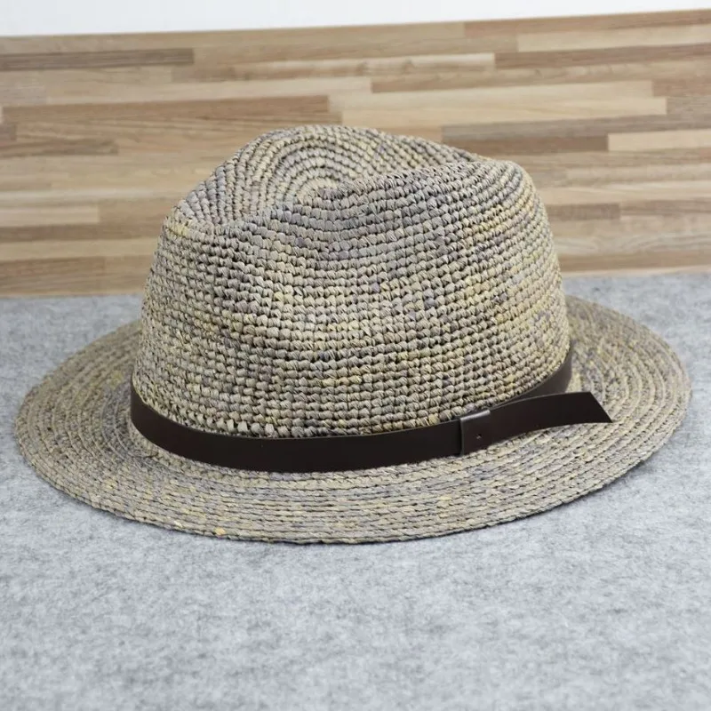 Men Big Size 63cm Raffia Straw Hat Large Headcircumference Summer Sunscreen Sun Hats Outdoor Vacation Sunshade Beach Hat Panama