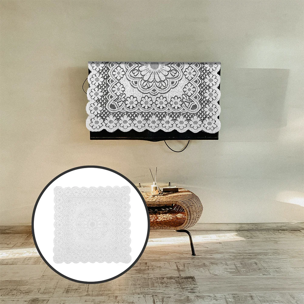 

Small Lace Tablecloth Square Dust For Kitchen Appliance Microwave Rice Cooker Bread Machine Protector White Reusable Household
