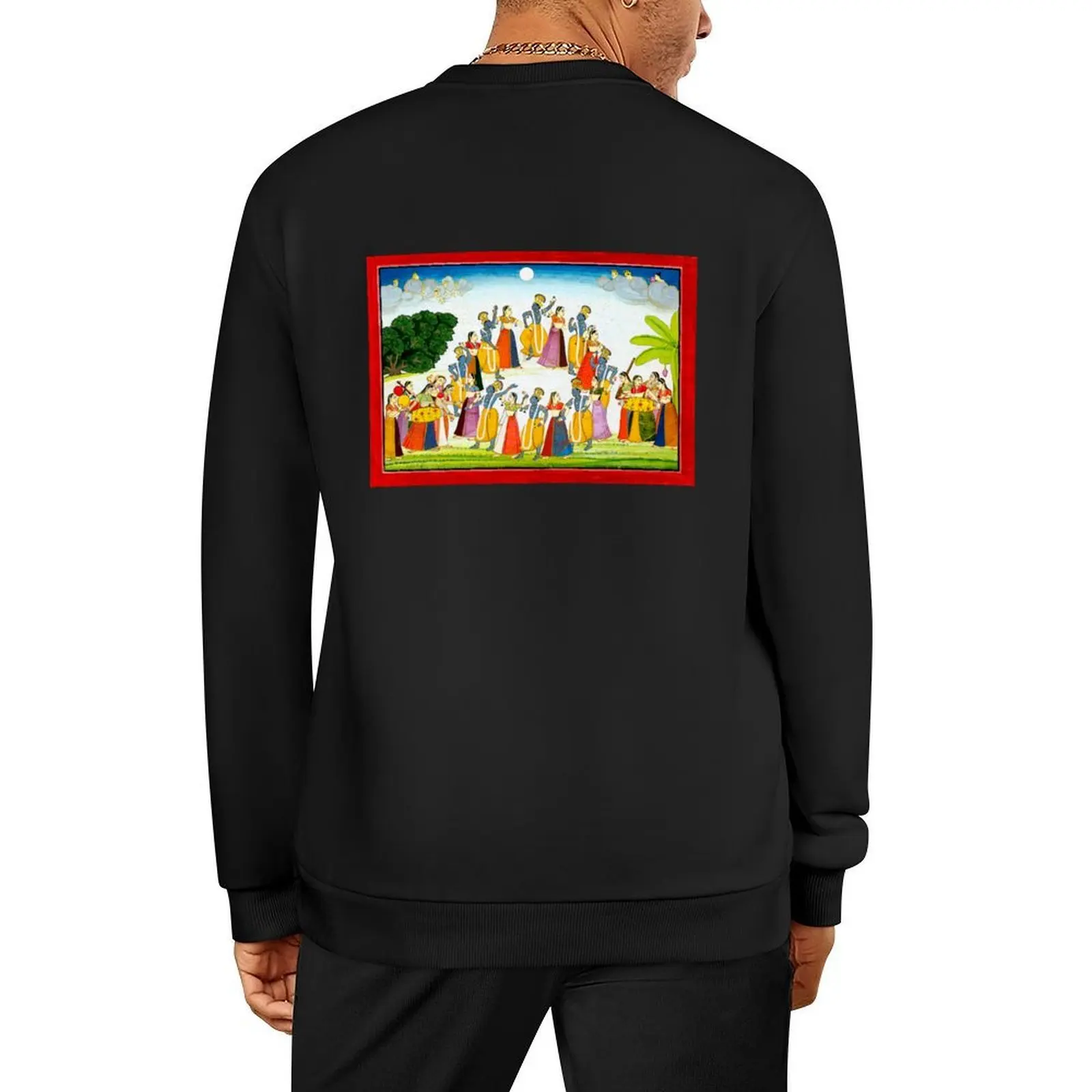 

Dance of Krishna and the Gopis Bhagavata Purana 1760s Mughal India Pullover men's coat korean clothes men sweatshirt