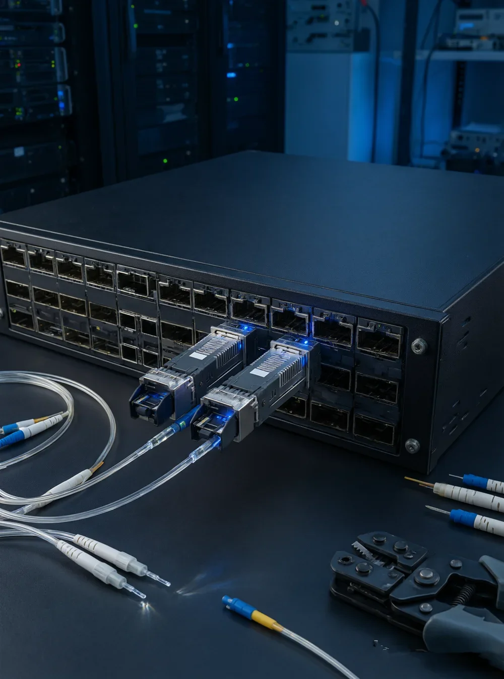 Finisar 100GB Fiber Optical Module 100G-CWDM4 FTLC1157RGPL6FB1 100G 500M CWDM4 15-65℃ Fiber Module 5