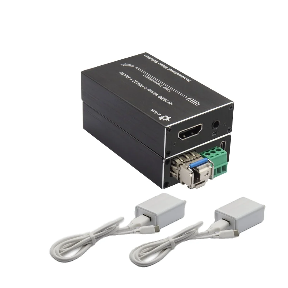 Mini 4K HDMI Extender Over Fiber 60HZ Video with RS232 and External Audio HDMI Optical Transceiver