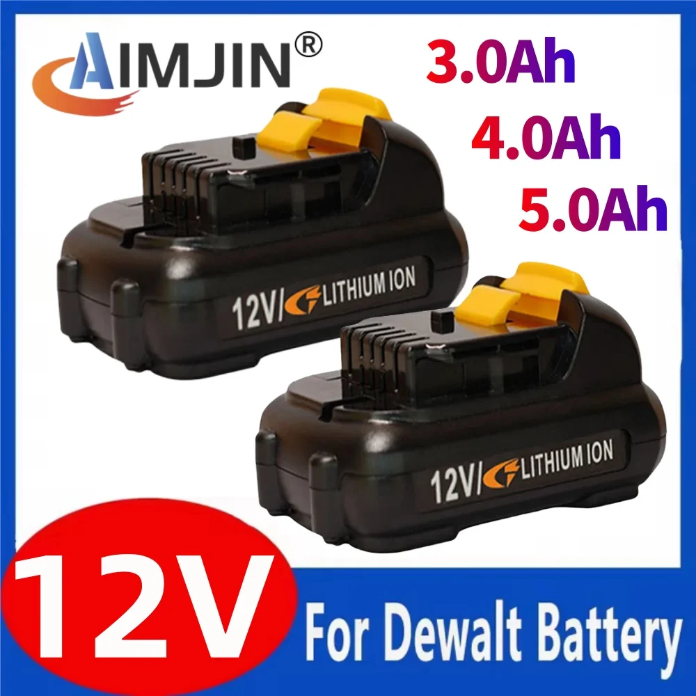 

Cordless 12V Li-ion Battery Rechargeable 3Ah/4Ah/5Ah For Dewalt DCB120 DCB124 DW089LG DCD701F2 Power Tools Laser Level