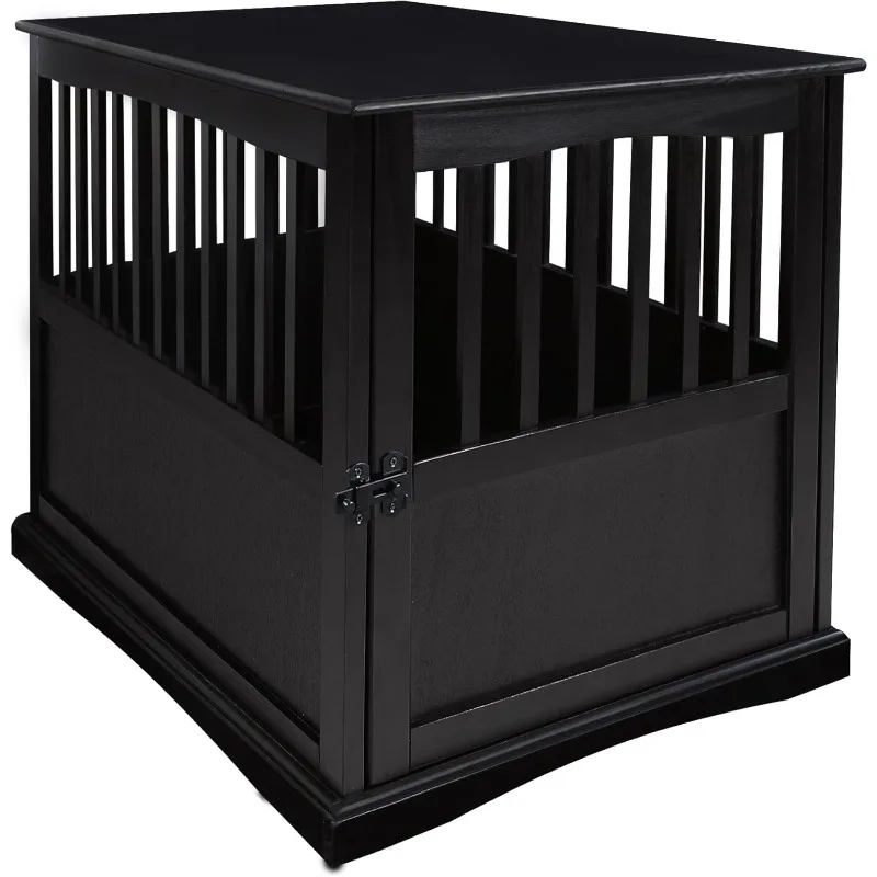 

Casual Home Wooden Large Pet Crate, End Table, (Black, 24"W x 36.5"D x 29.25"H)