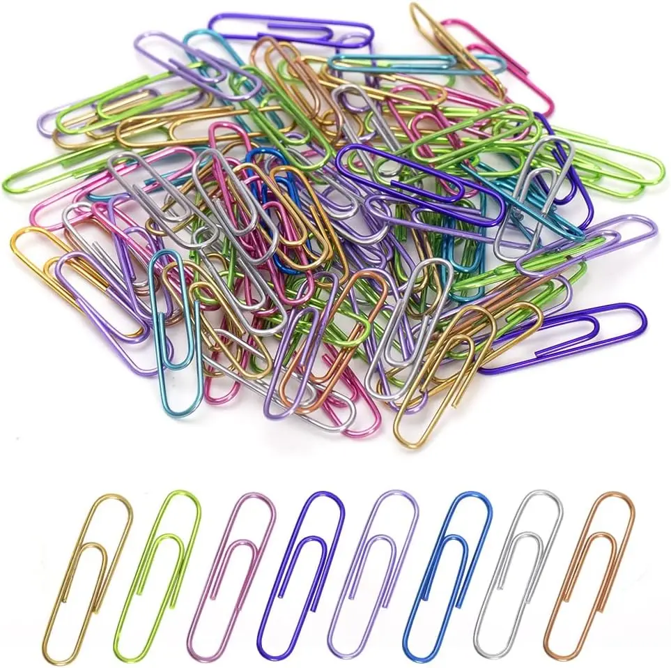 

240pcs Medium Colored Paper Clips for Office, School & Home