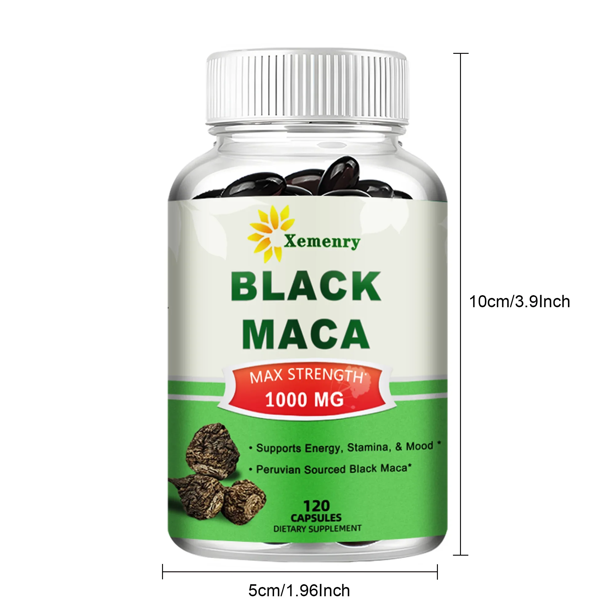 Black Maca - زيادة الحجم والتحمل، وتحسين الحيوية، وتخفف التعب - 120 كبسولة #5