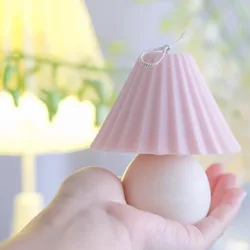 DIY Candle Mold Pleated Table Lamp Shape DIY Geometric Candle Making Soap Epoxy Making Craft Mold Candle Making Supplies