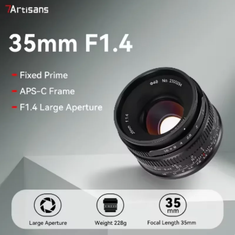 7artisans 35 مللي متر F1.4 مارك II APS-C Prime عدسة الكاميرا ل مايكرو 4/3 ZVE10 A6000 FX30 فوجي فيلم X-H2 نيكون ZFC كانون RF سوني E لوميكس #1