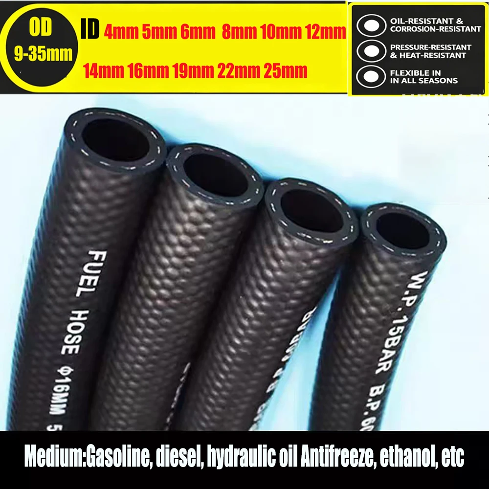 1-3m Car Fuel Hoses Fuel Pipe  Line Engine Hose Fuel Hose For Diesel Transfer 4mm 5mm 6mm 8mm 10mm 12mm 14mm 16mm 19mm 22mm 25mm