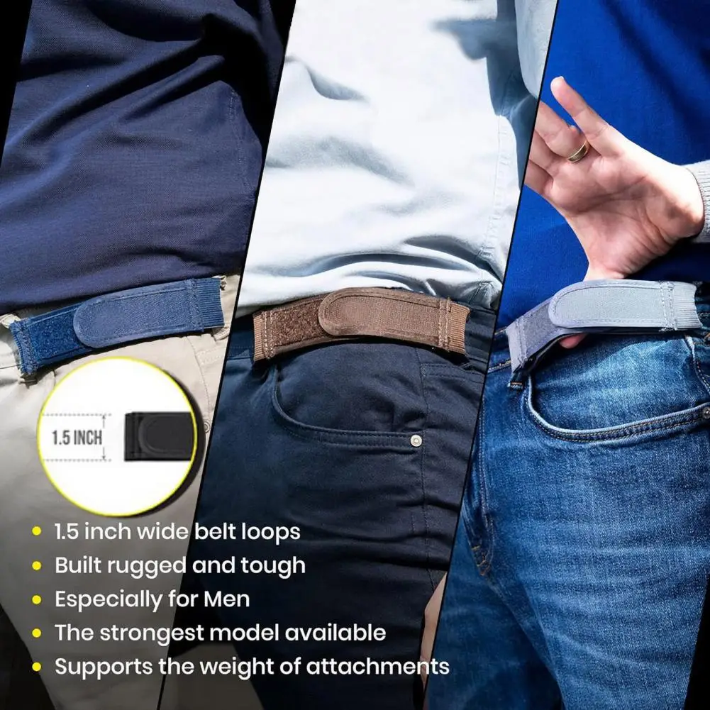

Durable Belt Buckle Elastic Waistband Lazy Belt Fastener Tape Design for Unisex Jeans No Bulky Buckles Anti-slip Convenient