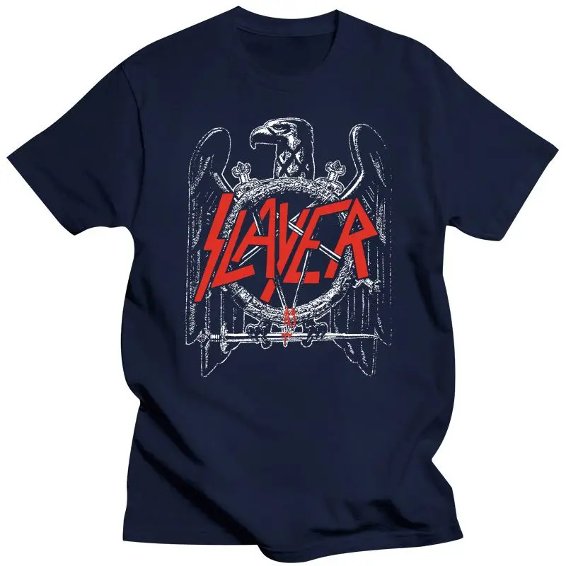 2022 Slayer Men'S Black Eagle T Shirt Men Women Medium Black TEE Shirt 2Xl 3Xl 4Xl 5Xl 100% Cotton T-Shirt