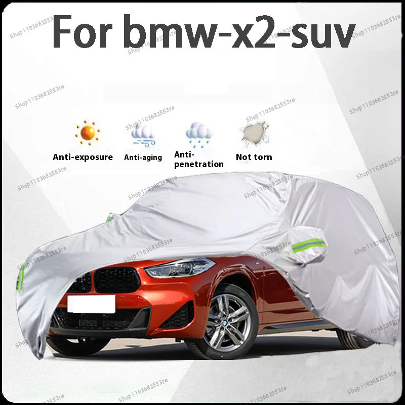 

For BMW X2 Fit Car Cover - Waterproof, Dustproof, Sunshade (UV), Snowproof | Silve Full Cover with All-Day Protection