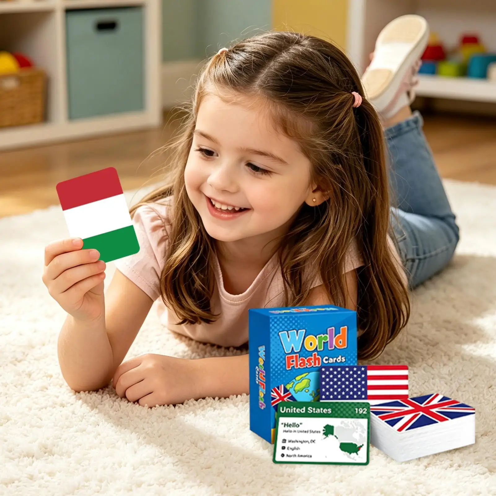 245 World Flag Recognition Cards for Early Childhood Education Understanding National Flags Toys for Infants Young Children