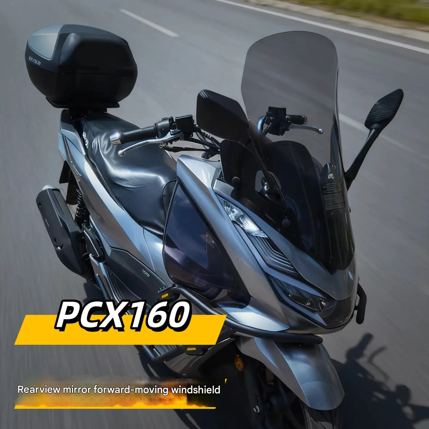 

HD Clear Tall Wind Deflector for Honda PCX160, Mirror Forward & Windshield Protection