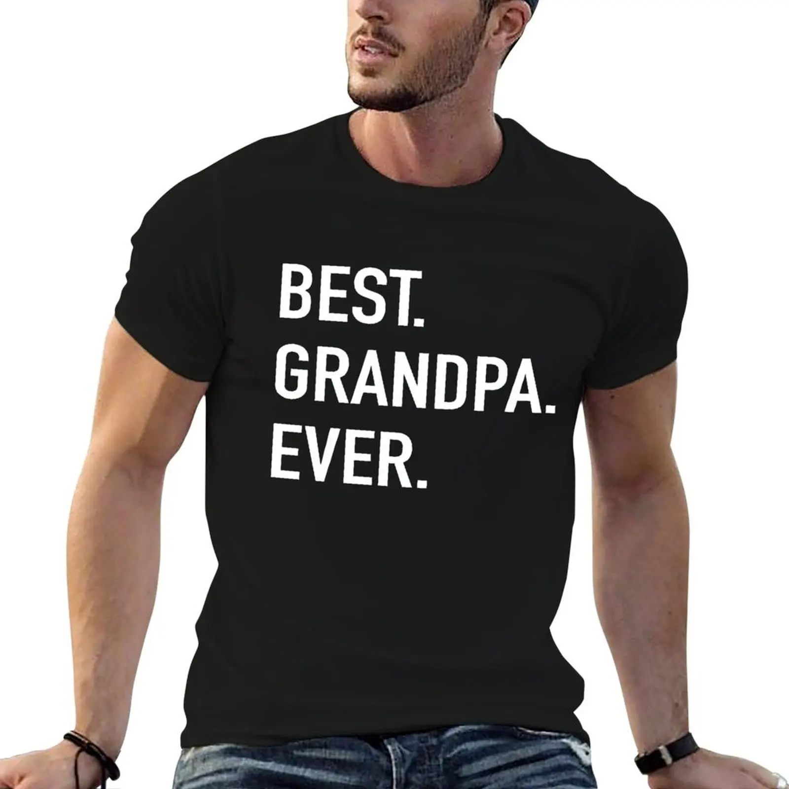 تي شيرت Ever man t t أفضل Grandpa man قطن للرجال أنيمي تي شيرت قمصان تي شيرت #1