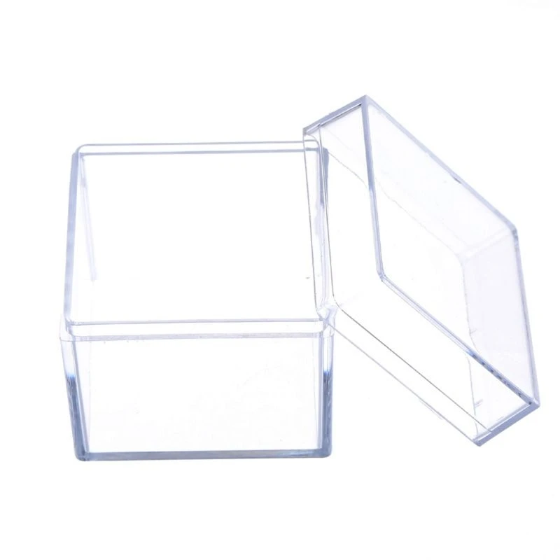 Transparent Plastic Box 5 Sided Cube Box Small Mini Party Gift Wedding Candy Box Jewelry Plastic Display Candy Box