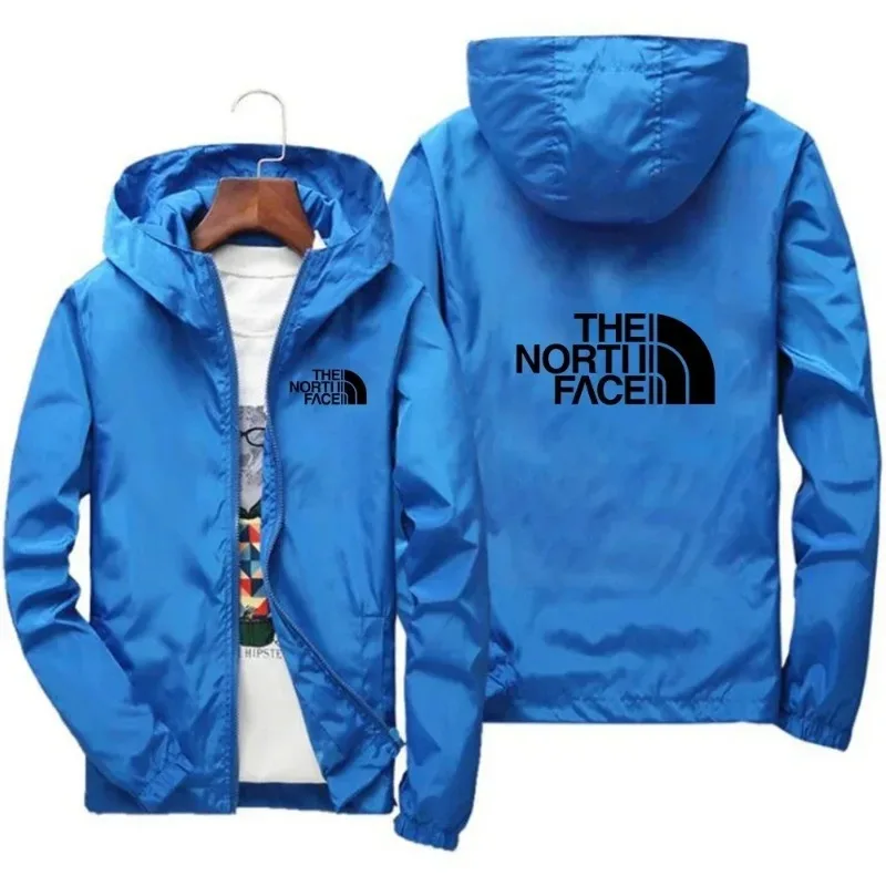 

New European and American Men's Fashionable Jacket, Windproof and Waterproof Zipper Hooded Coat, Outdoor Fishing Spring and Wint