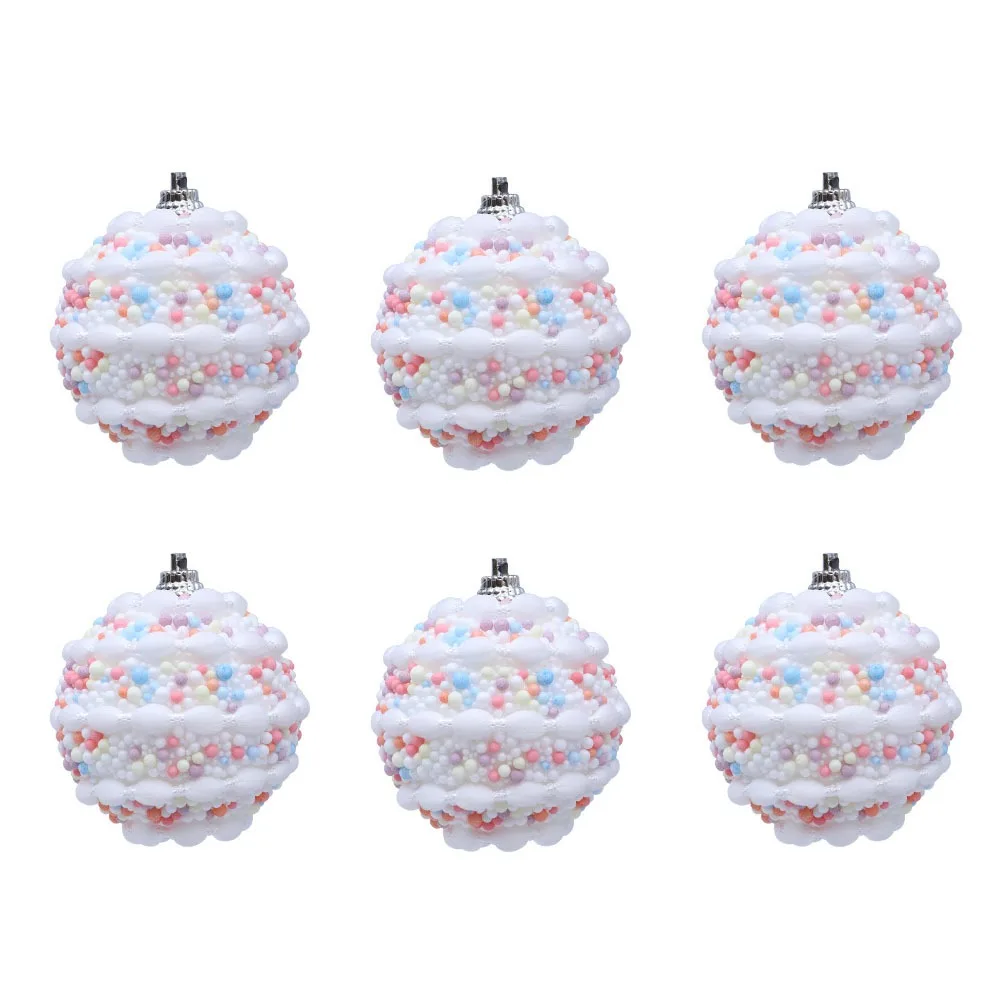 

6CM Foam Christmas Balls Colorful Reusable Christmas Tree Pendant Red White Decorative Christmas Balls Pendant