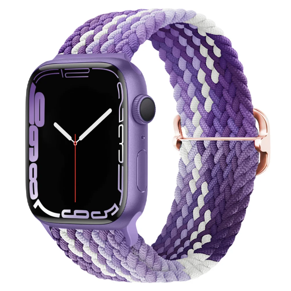 Nylon Strap For Apple Watch 12 11 10 9 8 7 46mm 42mm Adjustable Wristband iWatch Ultra4-3-2-1 49mm 6 5 4 SE 45mm 41mm 44mm Belt