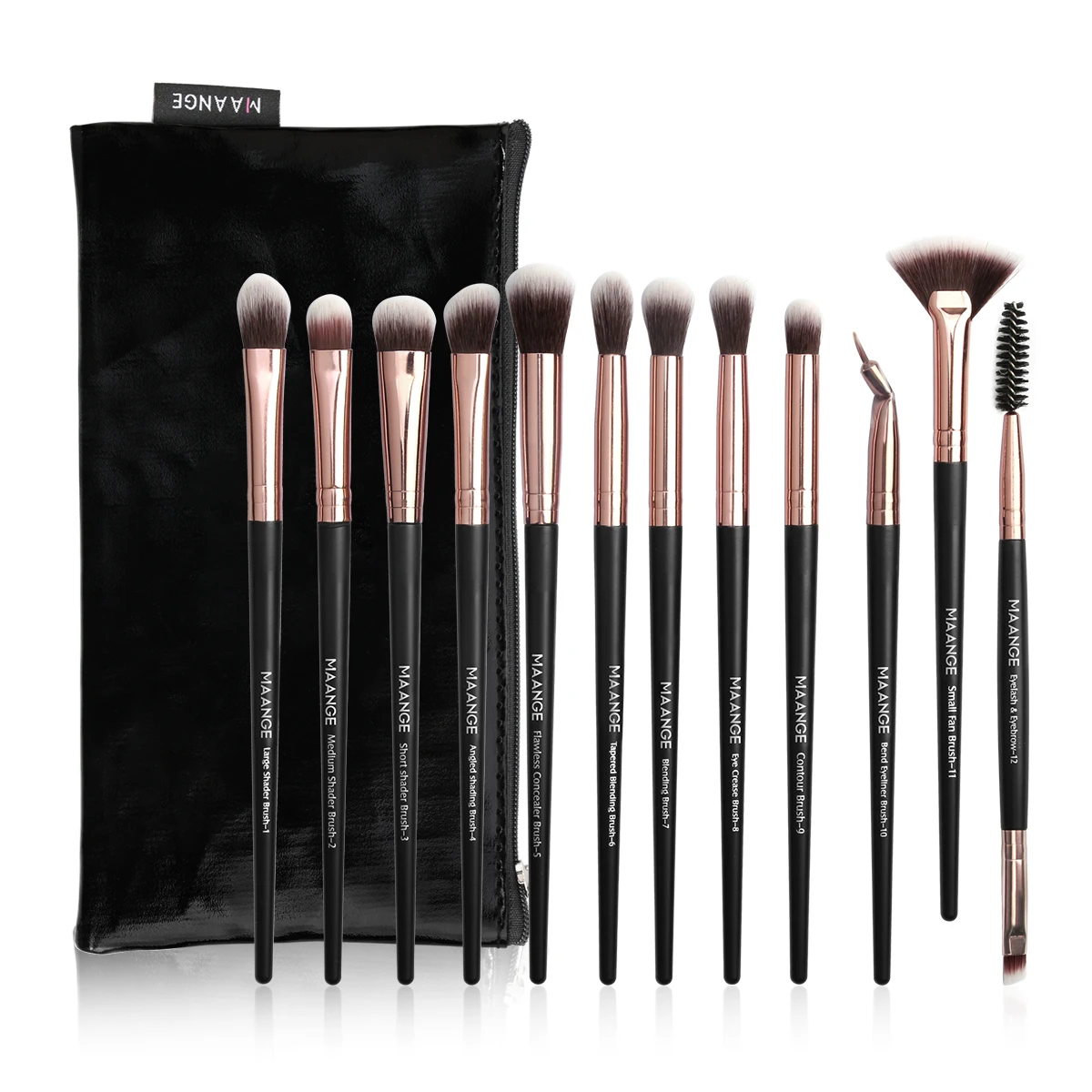 Ensembles de pinceaux de maquillage pour les yeux, 12 pièces, outils de maquillage, brosse pour ombre à paupières, correcteur, brosse de mélange, brosse à lèvres pour maquillage, beauté pour débutant