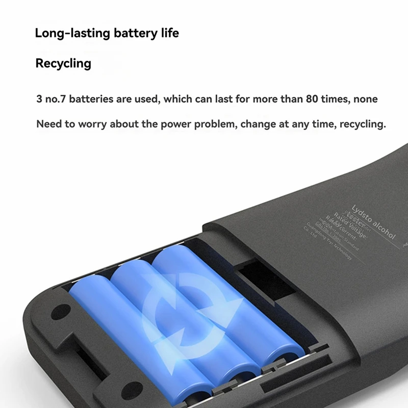 Portable Breathalyzer High Precisions Tester with Voice Prompt Reusable Mouthpieces for Drivers-A82Z