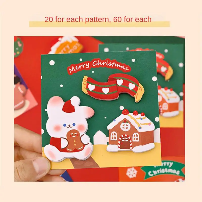 Piece Lytwtw\'s Christmas Sticker Sticky Notes Cute Kawaii Cartoon Adhesive Notepad Memo Pad Office Supply School Stationery