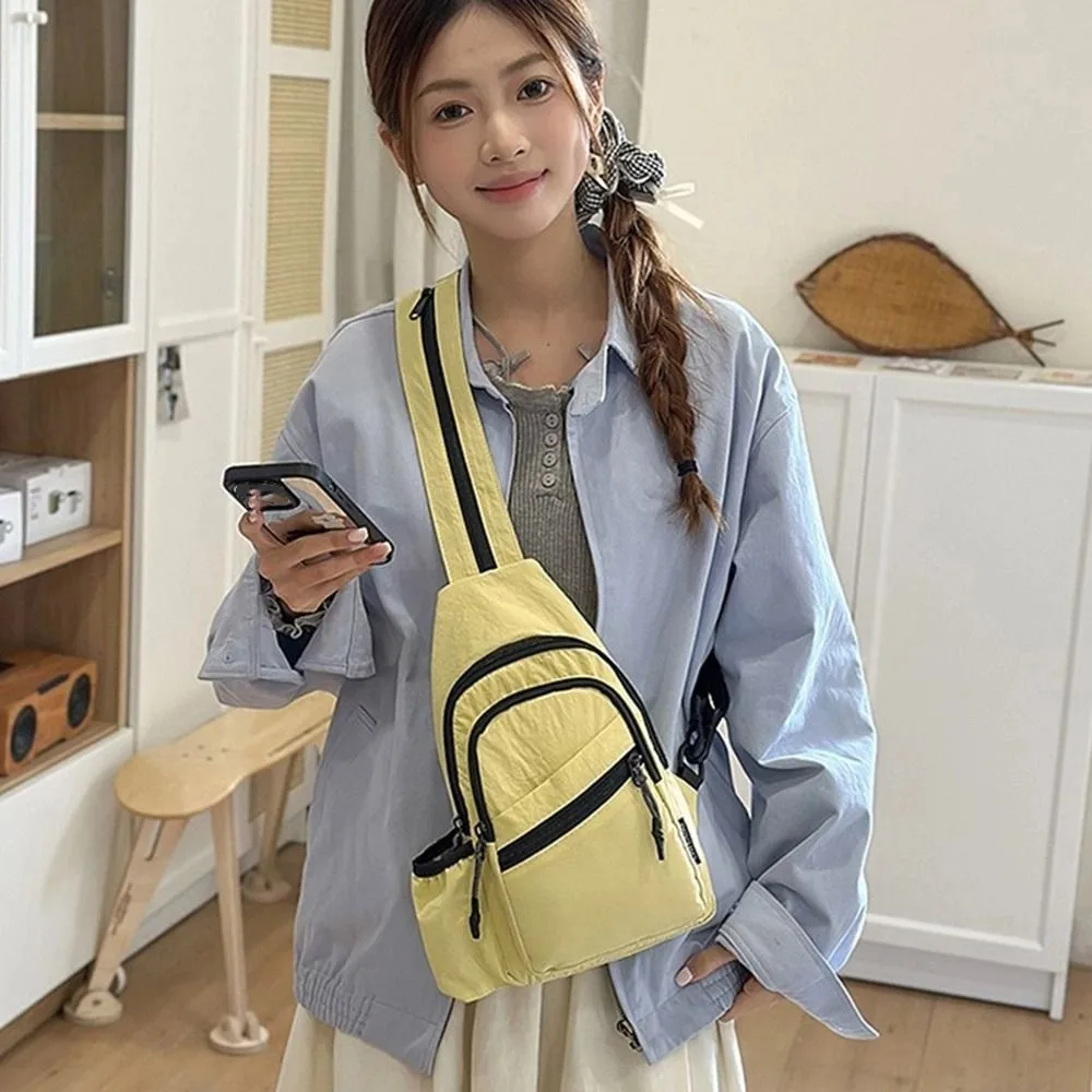 

Portable Small Sling Shoulder Bags Multi-function Nylon Sports Chest Bag Casual Waterproof Travel Backpack Outdoor