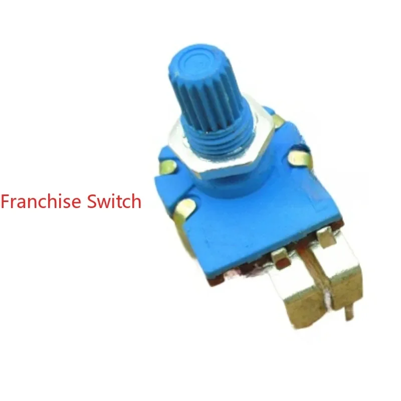 100PCS Dimming Potentiometer With Switch 2Pin Bend R1615SQD3 B500K Shank Length 15MM New