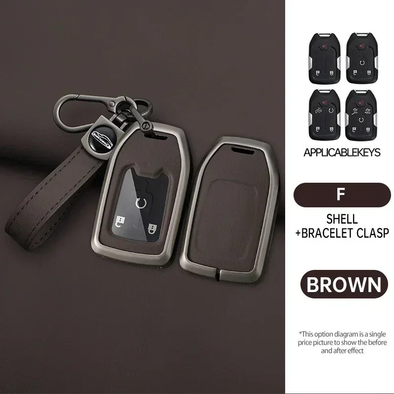 

Чехол для автомобильного ключа из сплава, брелок для Chevrolet Trail Boss GMC Denali 2500HD Silverado 1500 RST 2019 Sierra AT4 1500 LT Terrain 2020