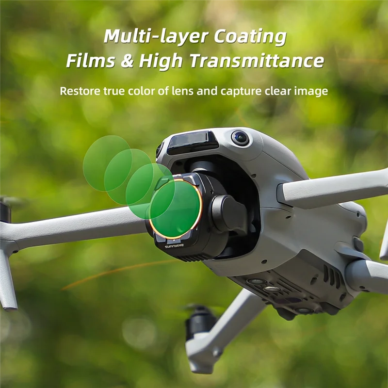 SUNNYLIFE Adjustable Lens Filter Set For DJI Air 3S MCUV/CPL/ND Set/NDPL Set Filter Kit For DJI Air 3S Drone Accessories B