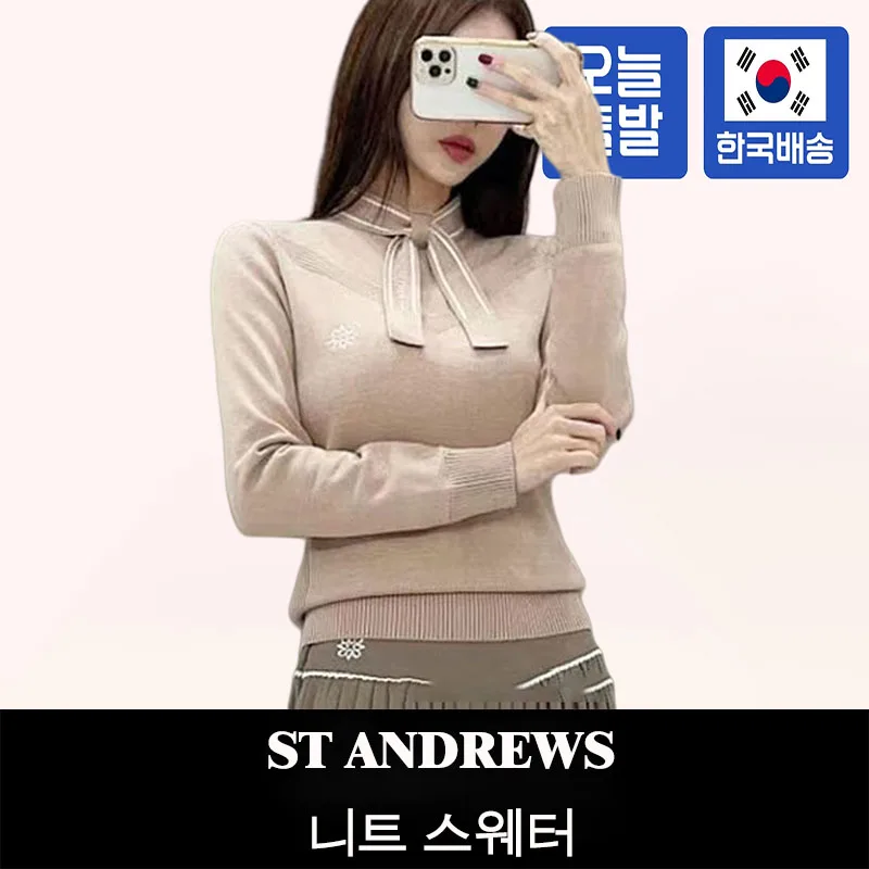 

ST ANDREWS Luxury top Women's sweaters Warm and casual sports Golf Slim and slimming knitwear Y2k clothes Long sleeve top