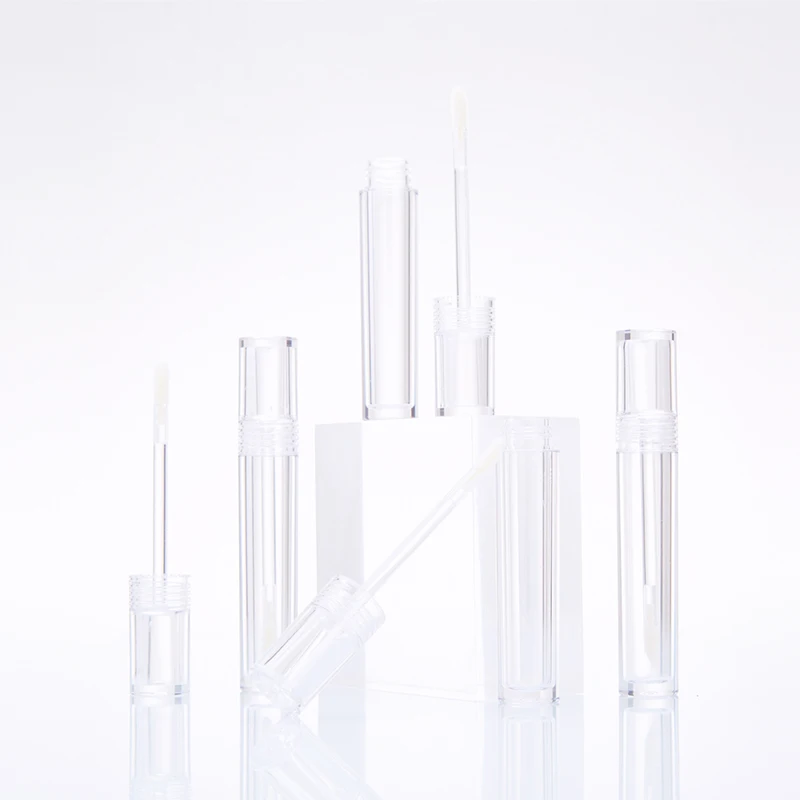 Tubo de brillo de labios portátil, tubos de plástico para glaseado de labios, transparente, embalaje cosmético, 5ml, 1 piezas