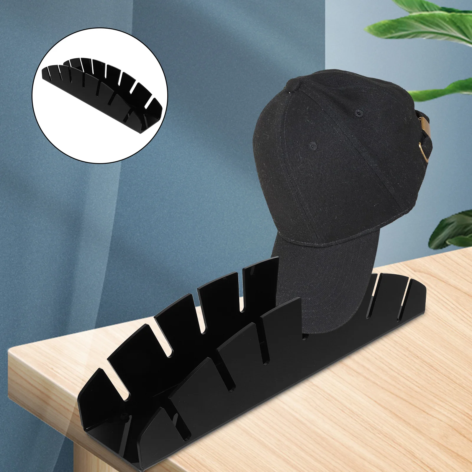 

Acrylic Baseball Hat Display Stand Vintage Style Desktop Holder Cap Storage Rack for Shop Home Hat Display Stand