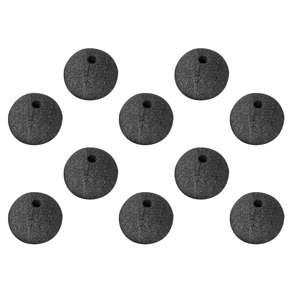 

10 шт., губка для носа клоуна, черная опора для Хэллоуина, косплей, вечерние цирковые представления, сменный аксессуар для костюма