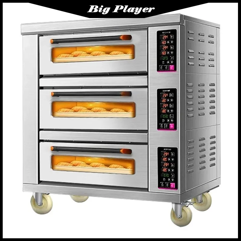

Electric Oven Commercial Electric Heating Three-layer Large Baking Cake Shop Equipment Full Set